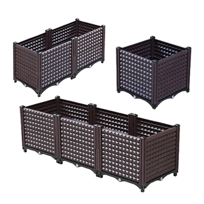 Tự tưới nước Sân vườn Hộp trồng cây hình chữ nhật bằng nhựa lớn Bằng chứng côn trùng