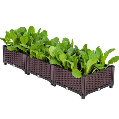 Vườn trồng ngoài trời Hộp nhựa Vườn nâng Giường cao chất lượng cao Giường trong vườn nâng cao