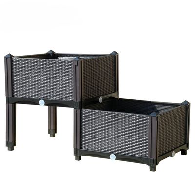Hộp trồng cây bằng nhựa 50 * 50 * 27CM trên chân