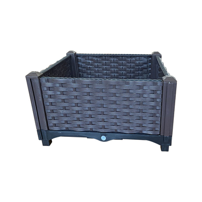 Chống mài mòn Trang trí hộp hoa nhựa hình chữ nhật Planter Phòng chống sâu bướm ngoài trời