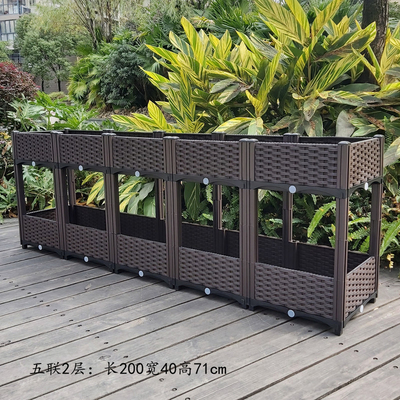 Hộp nhựa trồng cây trên cao thân thiện với trái đất hiện đại Dung tích lớn 42 * 42 * 20cm