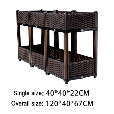 Hộp nhựa trồng cây trên cao thân thiện với trái đất hiện đại Dung tích lớn 42 * 42 * 20cm
