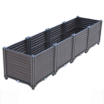 Logo Máy trồng cây nhựa lớn màu đen tùy chỉnh trên bánh xe Chiều dài 120cm