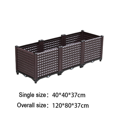 40 * 40 * 37cm Hộp trồng cây vuông bằng nhựa Hộp nhựa trồng rau Trọng lượng nhẹ