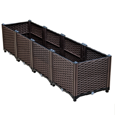 Hộp nhựa trồng cây chống chịu thời tiết trên bánh