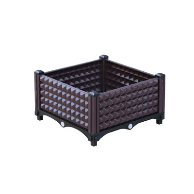 Hộp nhựa trồng cây màu nâu 26CM đa chức năng Hộp nhựa cho giường vườn cao