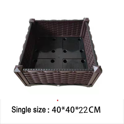 Khả năng chống sương giá Hộp nhựa trồng rau có thể thoát nước Hộp nhựa trồng cây hình chữ nhật