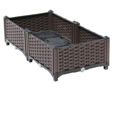 Hộp nhựa trồng cây thương mại SGS Chống chịu thời tiết Cài đặt đơn giản