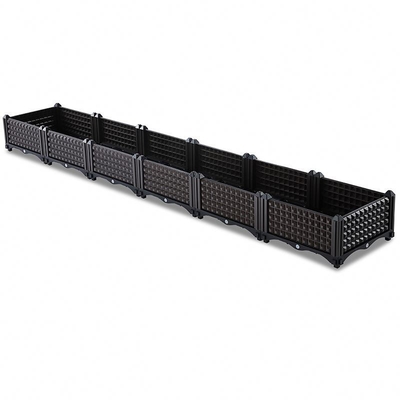 Dệt nhựa ghép Hộp trồng cây nâng cao Máng trồng rau bằng nhựa retro đơn giản