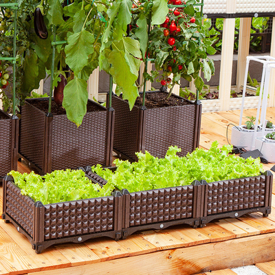 Tưới nước tự động Hộp trồng rau bằng nhựa Hộp trồng rau 48 inch Hộp trồng cây bằng nhựa