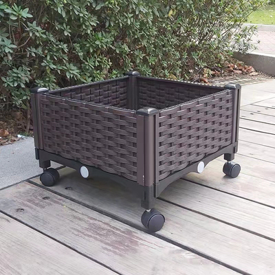 Máy trồng cây nhựa chống ăn mòn sân thượng trên bánh xe cho cây ăn quả Chiều dài 40cm