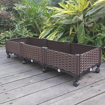 Máy trồng cây nhựa chống ăn mòn sân thượng trên bánh xe cho cây ăn quả Chiều dài 40cm
