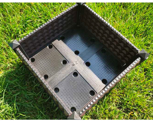 Hộp trồng cây bằng nhựa 50 * 50 * 27CM trên chân