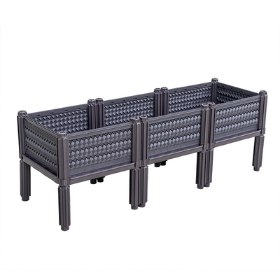 Người trồng rau bằng nhựa Polypropylene trên chân / Giường nhựa trong vườn được nâng lên trên chân