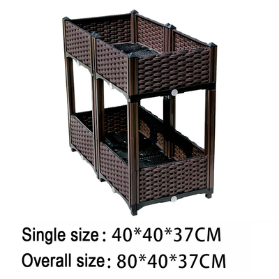 Hộp trồng cây đứng bằng nhựa nhiều lớp 120 * 40 * 67cm cho ban công