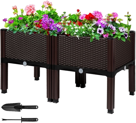 Nhựa có thể tùy chỉnh Máy trồng vườn trên cao Nâng cao Giường hoa Nhựa không tráng