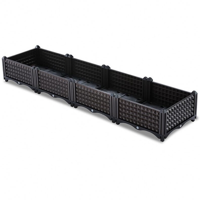 Cây trồng trong vườn cao bằng nhựa cao 22cm có thể thoát nước Giường cao bằng nhựa cho rau
