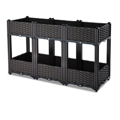 Thiết kế mây Chiều dài 120cm Máy trồng rau bằng nhựa lớn Giường trồng rau bằng nhựa Giường vườn rau