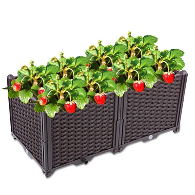 Màu sơn chống rò rỉ Hộp nhựa trồng cây trong vườn 80 * 40 * 37cm Tùy chỉnh