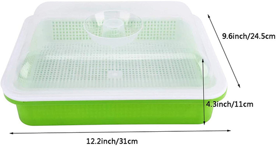 Khay nảy mầm PP Microgreen có thể tái chế có nắp đậy Sử dụng trong nhà bếp