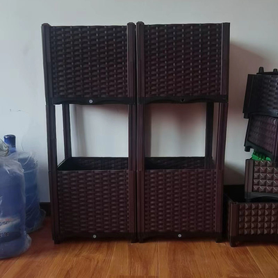 Vườn rau nhựa PVC Hộp hoa ngoài trời vuông