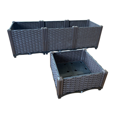 Độ bền cao Hộp trồng cây bằng nhựa hình chữ nhật lớn cho hiên trong tất cả các mùa