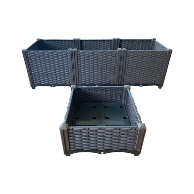 Độ bền cao Hộp trồng cây bằng nhựa hình chữ nhật lớn cho hiên trong tất cả các mùa