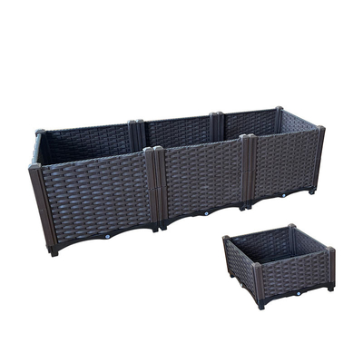 Độ bền cao Hộp trồng cây bằng nhựa hình chữ nhật lớn cho hiên trong tất cả các mùa