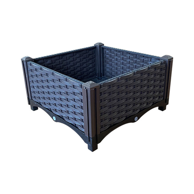 Chống mài mòn Trang trí hộp hoa nhựa hình chữ nhật Planter Phòng chống sâu bướm ngoài trời