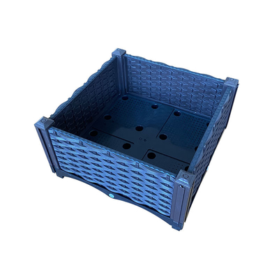 Chống mài mòn Trang trí hộp hoa nhựa hình chữ nhật Planter Phòng chống sâu bướm ngoài trời