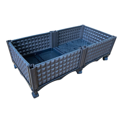 Cây trồng bằng nhựa chống ăn mòn trên bánh xe Hộp trồng cây trong vườn Tính linh hoạt
