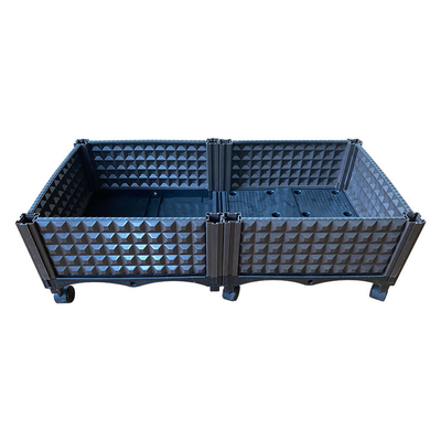 Cây trồng bằng nhựa chống ăn mòn trên bánh xe Hộp trồng cây trong vườn Tính linh hoạt