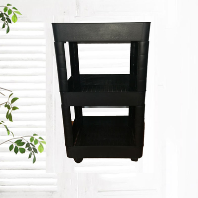 Kệ di động bằng nhựa đa năng gia đình Xe đẩy lưu trữ nhà bếp bốn bánh