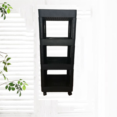 Kệ di động bằng nhựa đa năng gia đình Xe đẩy lưu trữ nhà bếp bốn bánh