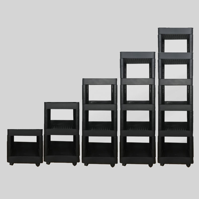 Dễ dàng lắp ráp Xe đẩy lưu trữ bằng nhựa nhà bếp nhiều lớp Bốn bánh